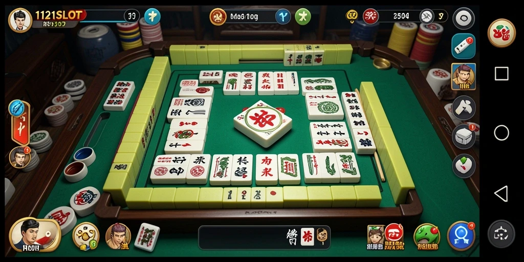 Screenshot menampilkan gameplay seru dari 1121SLOT Mahjong.