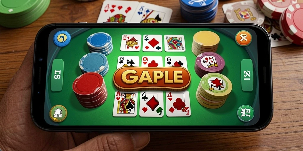 Tampilan gameplay Gaple yang seru di 6RT.