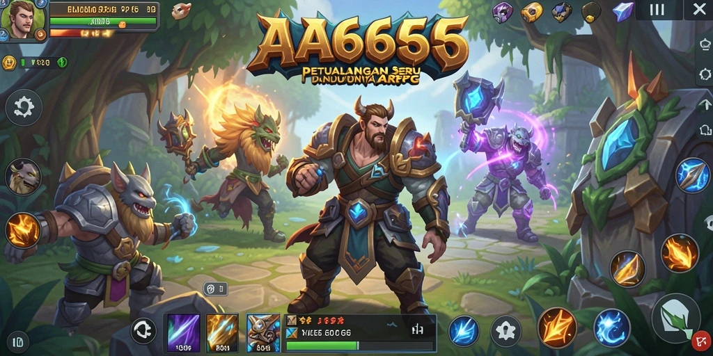 Screenshot gameplay ARPG AA666 yang penuh aksi dan petualangan.