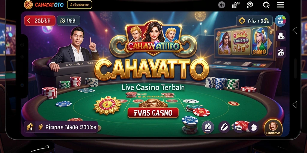 Tampilan utama gameplay CAHAYATOTO di kasino langsung yang memukau.