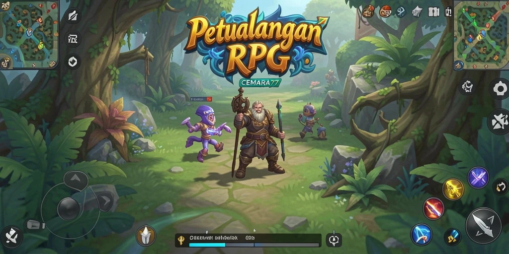 Tampilan gameplay RPG yang menawan di CEMARA77.