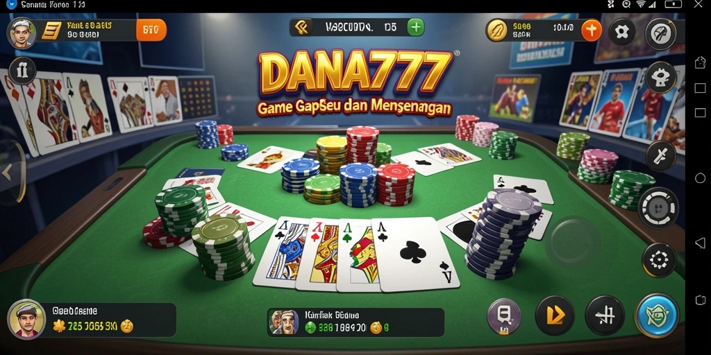 Tangkapan layar gameplay Gaple DANA777 yang seru dan interaktif.