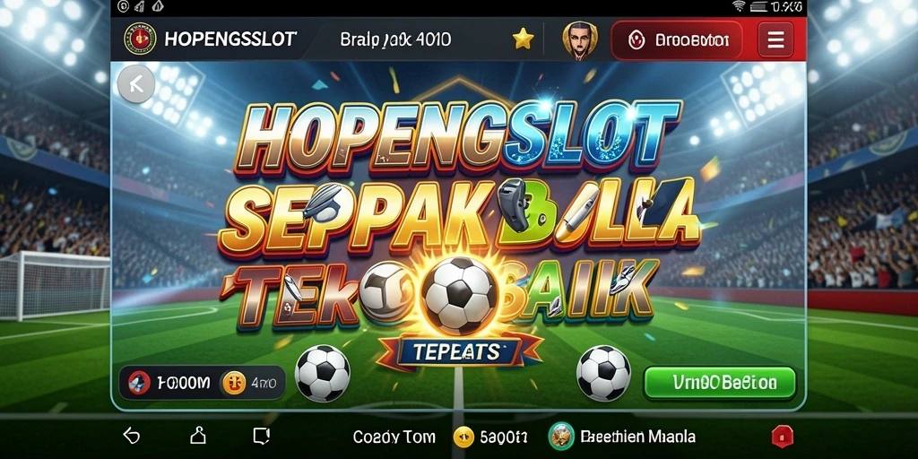 Tampilan gameplay HOPENGSLOT dengan tema sepak bola yang mengasyikkan.