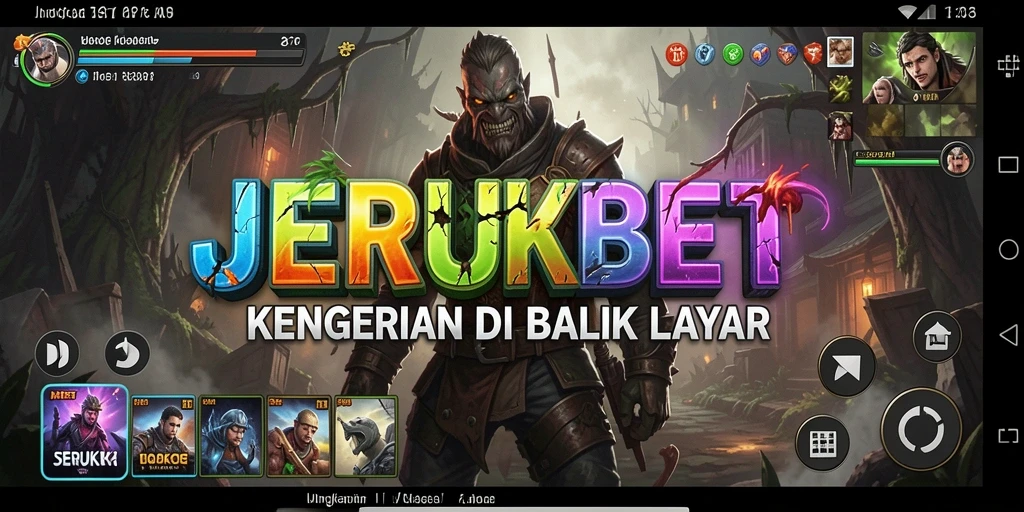 Screenshot JERUKBET menampilkan suasana gameplay yang menegangkan.