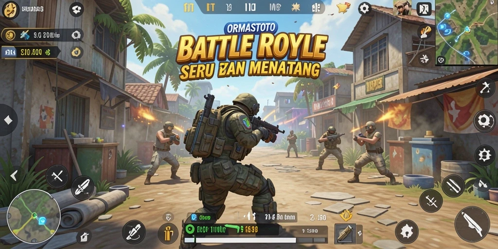 Gameplay seru ORMASTOTO dalam pertempuran Battle Royale.