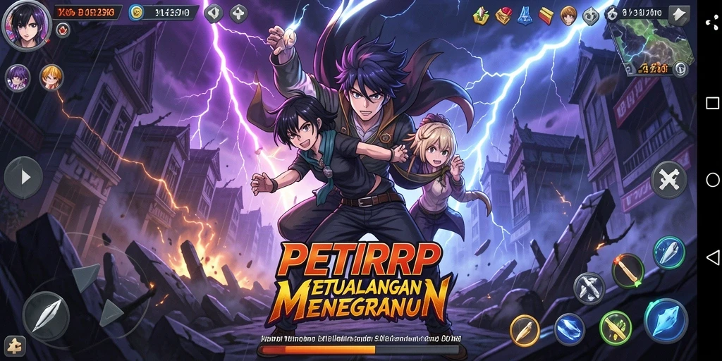 Tampilan gameplay yang seru dan penuh aksi dalam PETIRRP.