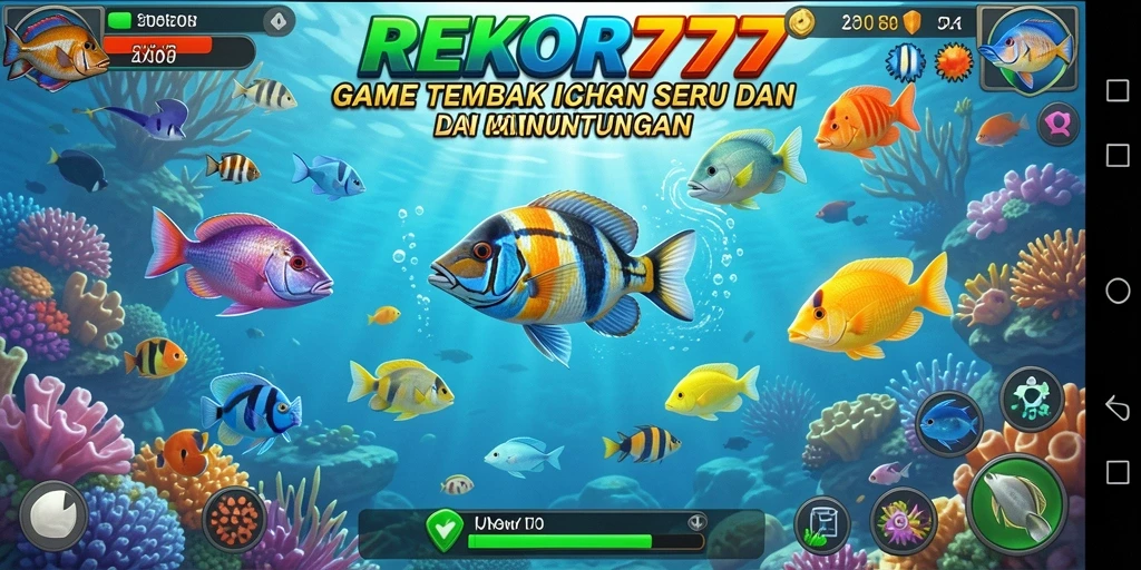 Tampilan gameplay seru saat menembak ikan di REKOR777.