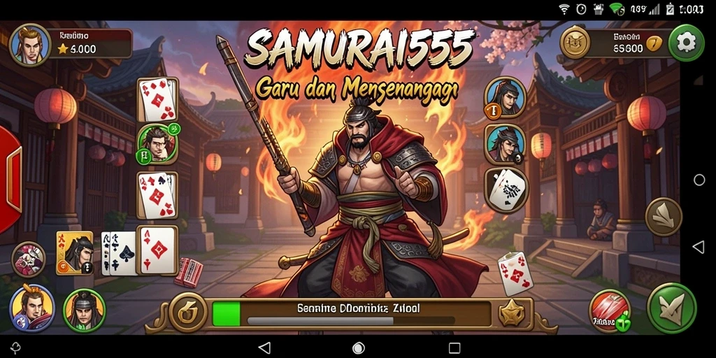 Screenshot gameplay SAMURAI555 memperlihatkan keseruan permainan Domino.