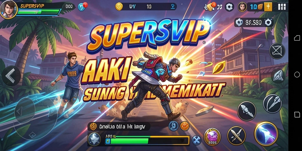 Tampilan gameplay dari SUPERSVIP dengan aksi seru dan grafis memukau.